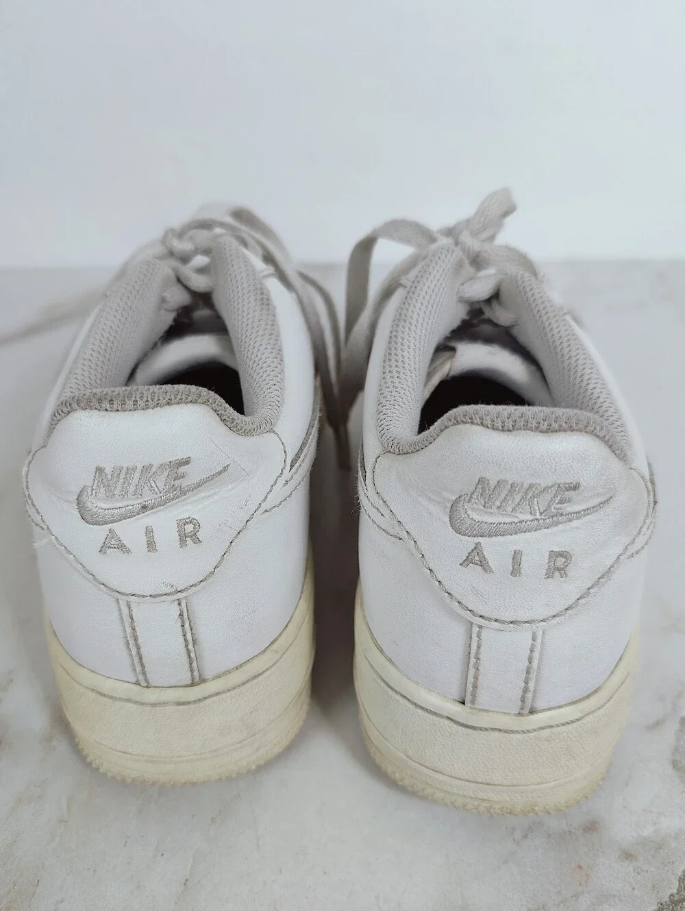 Nike Kids' Air Force 1 White Leather Low Sneakers Tennis Shoes, Sz 6Y